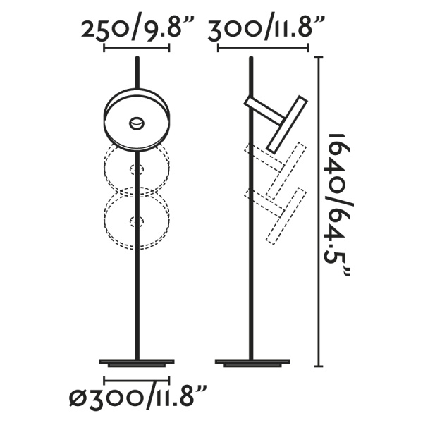 Торшер Whizz черный / золотой от интернет-магазина IDODOM.RU