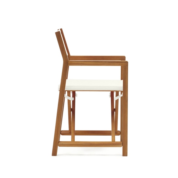 Thianna Складной стул белого цвета с основанием из массива акации от интернет-магазина IDODOM.RU