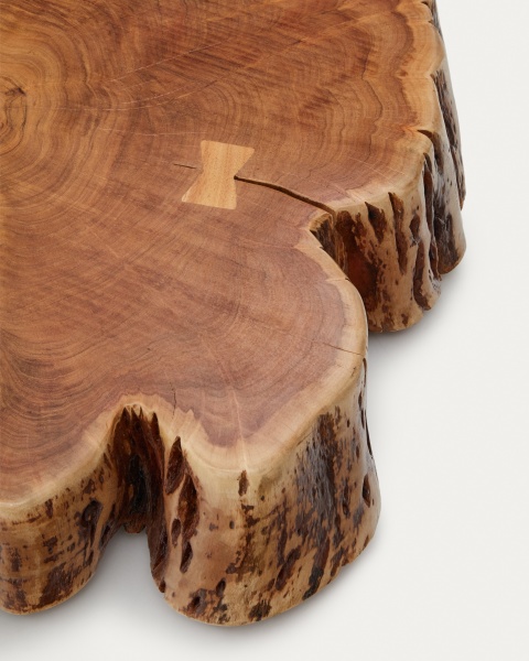 Журнальный столик Essi из массива акации на колесиках Ø 90 x 60 см от интернет-магазина IDODOM.RU