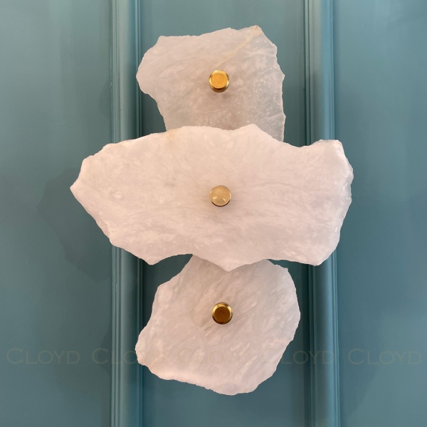 Бра Cloyd KNOSS-A W1 / выс. 35 см - алебастр - латунь (арт.20269) от интернет-магазина IDODOM.RU