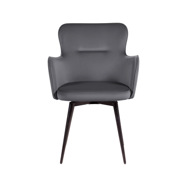 Стул c подлокотниками King, поворотный на 360 градусов, бархат серый 27 от интернет-магазина IDODOM.RU