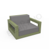 Кресло Quarter lounge с подушками Olive green, Graphite