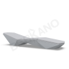 Шезлонг Quaro с подушками Concrete Gray, Gray