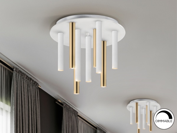 Потолочный светильник Varas белый/золотой 9L от интернет-магазина IDODOM.RU