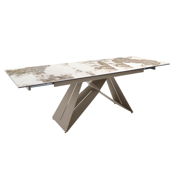 Раздвижной обеденный стол 1114/MC2207DT из мраморной керамики от интернет-магазина IDODOM.RU