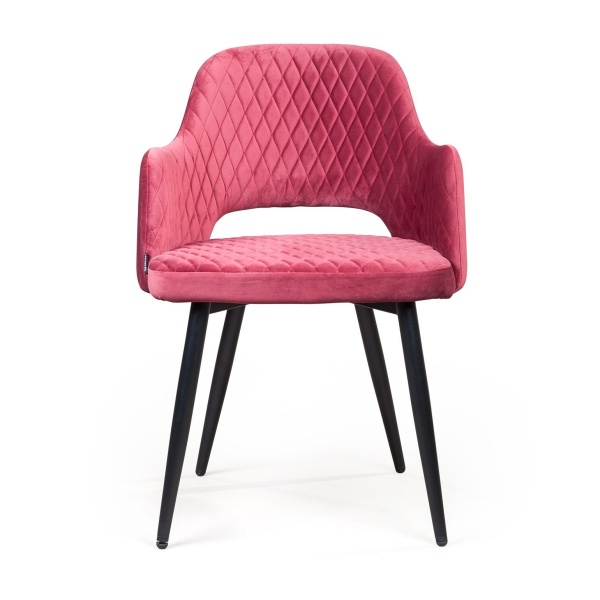 Стул с подлокотниками William, бархат винный от интернет-магазина IDODOM.RU