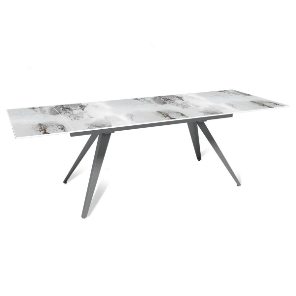 Стол раскладной Asti (160+40+40), керамика глянцевая Calacatta от интернет-магазина IDODOM.RU