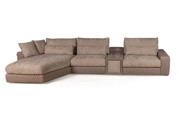 Aldo угловой модульный диван с терминальным шезлонгом, баром и столиком от интернет-магазина IDODOM.RU