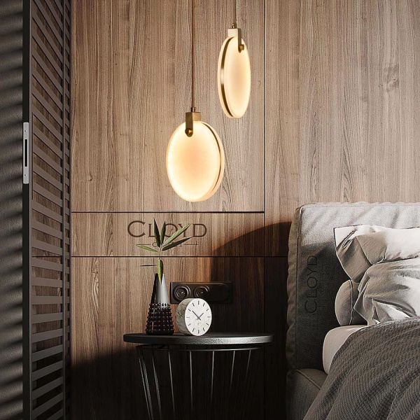 Подвесной светильник Cloyd BOSFOR-A P1 / Ø20 см - алебастр - латунь (арт.11163) от интернет-магазина IDODOM.RU