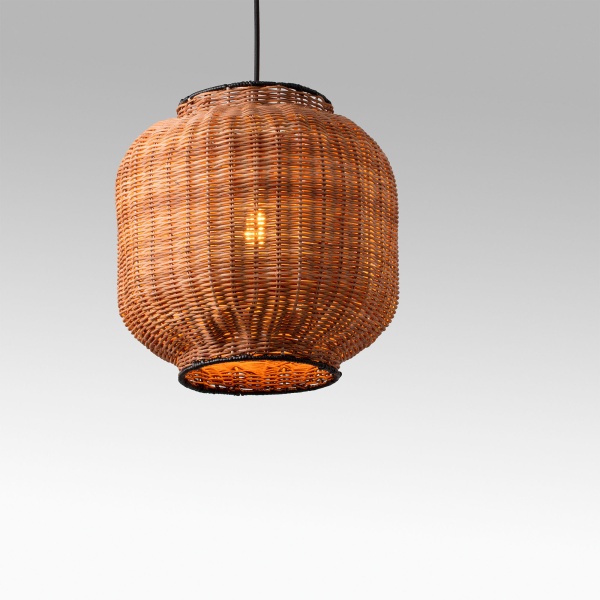 Подвесной светильник Tupai черный/ротанг от интернет-магазина IDODOM.RU