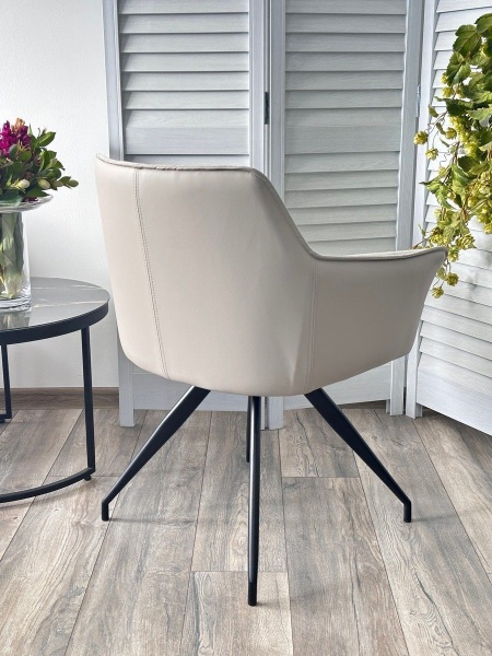 Стул Dino комби ткань/экокожа светлый, поворотно-возвратный механизм 180 градусов от интернет-магазина IDODOM.RU