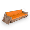 Диван Quaro с подушками Brown, Orange