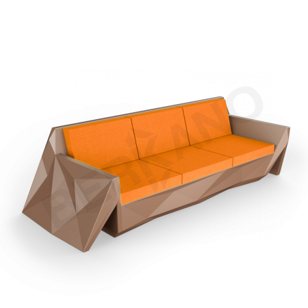 Диван Quaro с подушками Brown, Orange