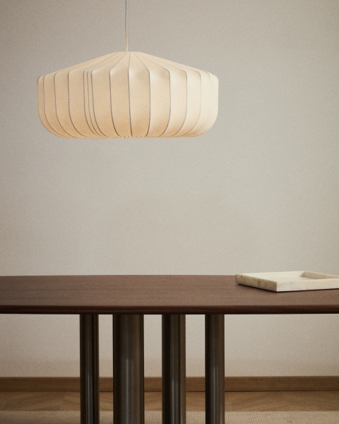 Подвесной светильник Somar из синтетических волокон и стали диаметром 76 см от интернет-магазина IDODOM.RU