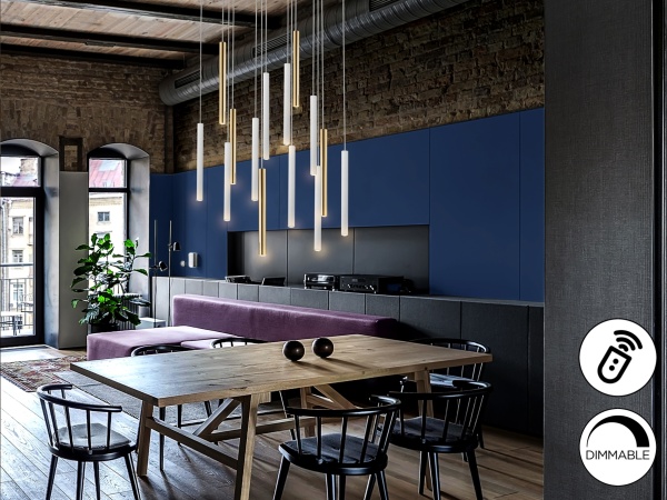 Подвесной светильник Varas 14L золотой/белый большой DIM от интернет-магазина IDODOM.RU