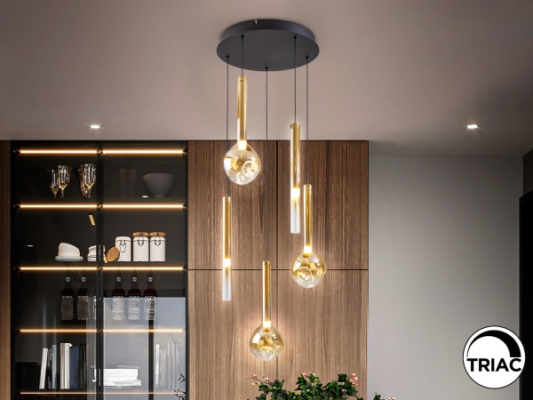 Essenza Люстра 5L - черный-золотой от интернет-магазина IDODOM.RU