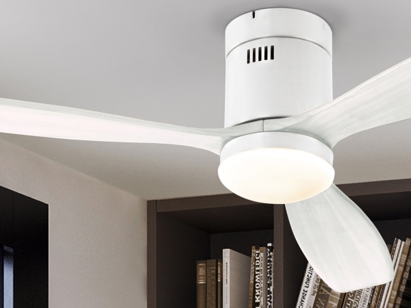 Siroco Потолочный вентилятор с освещением белый D132 DIMABLE от интернет-магазина IDODOM.RU