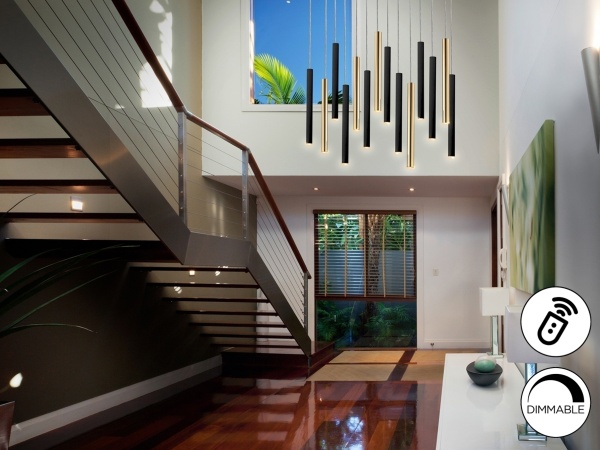 Подвесной светильник Varas 14L золото/черный DIM 300 см от интернет-магазина IDODOM.RU