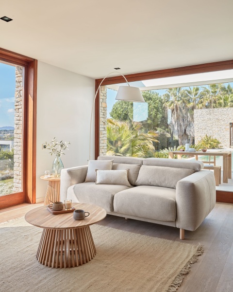 Singa 3-местный диван бежевый 215 см от интернет-магазина IDODOM.RU