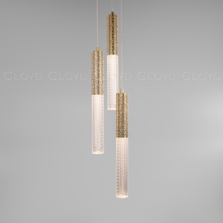 Подвесной светильник Cloyd FAGOTT P3 / выс. 150 см - золото (арт.10414) от интернет-магазина IDODOM.RU
