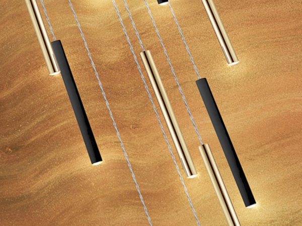 Подвесной светильник Varas 25L черно-золотой DIM 500 см от интернет-магазина IDODOM.RU