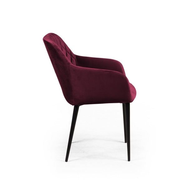 Стул с подлокотниками Robert, бархат винно-красный 16 new от интернет-магазина IDODOM.RU