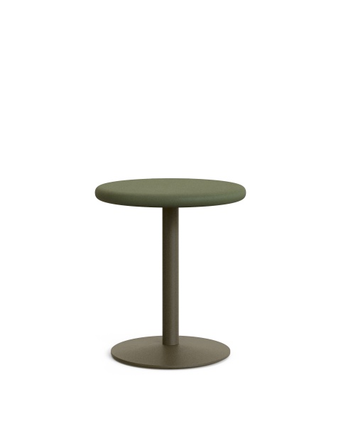 Уличный стол Esilda зеленый из цемента и стали со столешницей Ø70 см от интернет-магазина IDODOM.RU