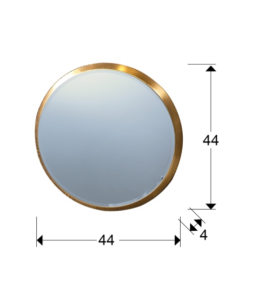 Зеркало круглое Aries 44Ø золото от интернет-магазина IDODOM.RU