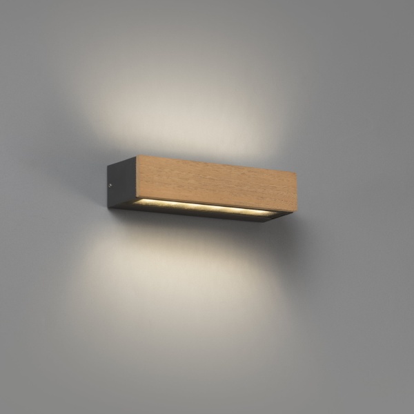 Уличный настенный светильник Doro-13 LED 2x6.5W 3000K дерево от интернет-магазина IDODOM.RU