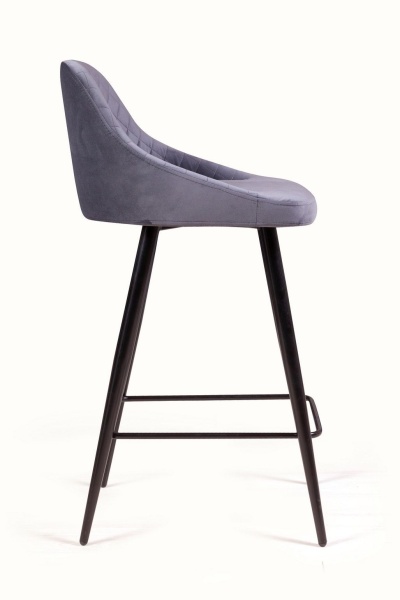 Стул полубарный Douglas ромб, бархат серый 27 от интернет-магазина IDODOM.RU