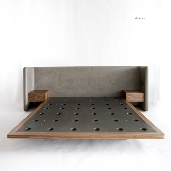 Кровать Stone_B2M с П-образным изголовьем и тумбочками от интернет-магазина IDODOM.RU