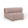 Диван полукруглый Fame с подушкой Brown, Cappuccino