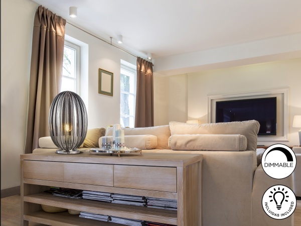 Настольная лампа Ovila 1L дымчатый Ø20 от интернет-магазина IDODOM.RU