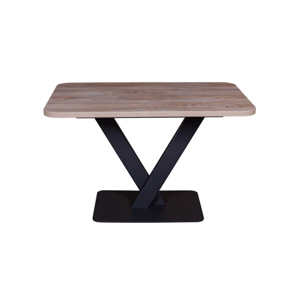 Стол Chester раздвижной  (120+40) дуб эндгрейн, опоры черные от интернет-магазина IDODOM.RU