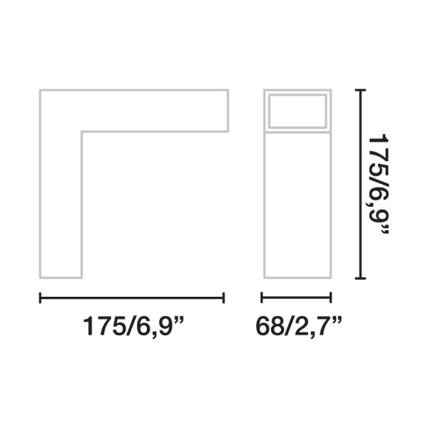 Светильник Via серый 4000K W / O 9 / 12W от интернет-магазина IDODOM.RU