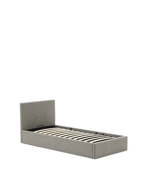 Nahiri Мягкая серая пуф-кровать для матраса 90 x 200 см от интернет-магазина IDODOM.RU