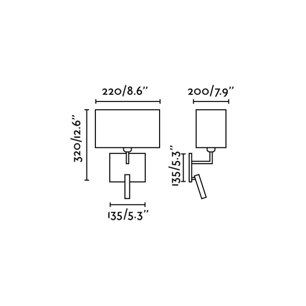 Бра с ридером Hanna никель от интернет-магазина IDODOM.RU
