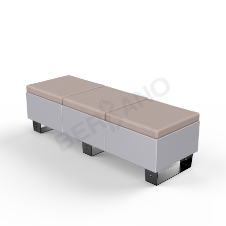 Скамейка Brick 180 Concrete Gray, Cappuccino