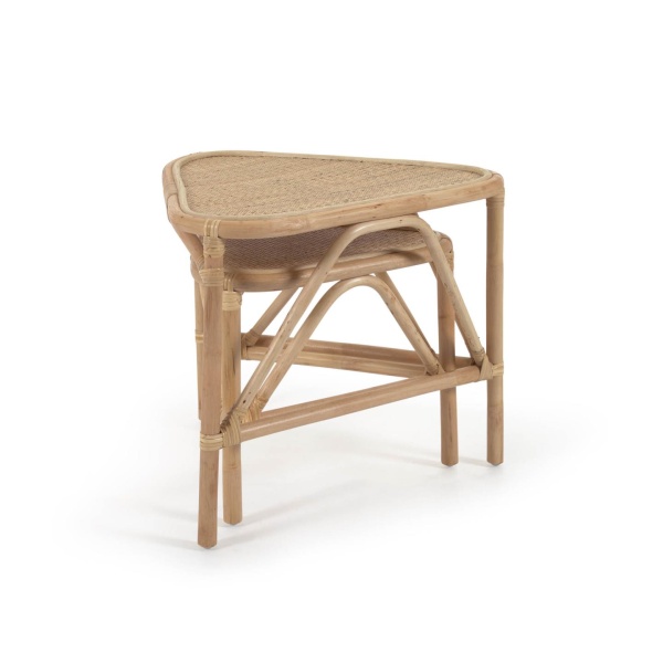 Набор Queenie из 2 прикроватных столиков из ротанга с натуральной отделкой 65 x 53 см и 50 x 42 см от интернет-магазина IDODOM.RU