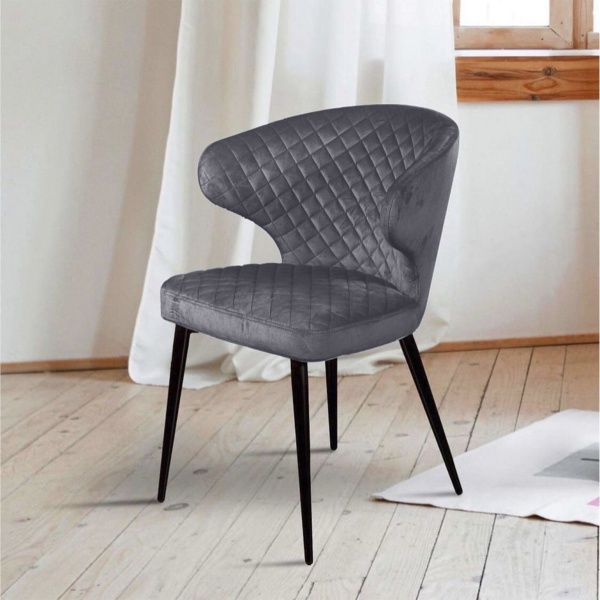 Стул Richard ромб, бархат серый 27 от интернет-магазина IDODOM.RU