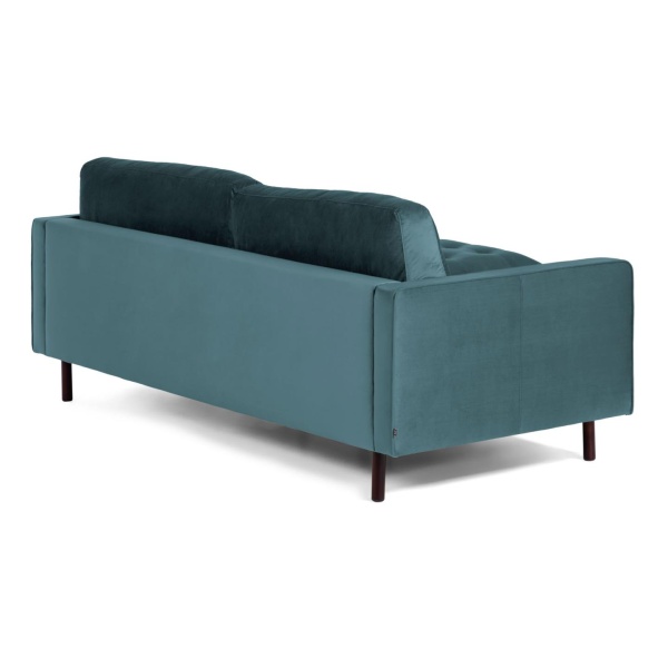 BOGART Диван 3-местный бирюзовый бархат с пуфом 222 cm от интернет-магазина IDODOM.RU