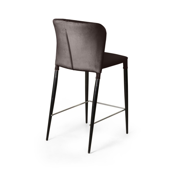 Стул полубарный Albert, бархат антрацит 14/опора конус от интернет-магазина IDODOM.RU