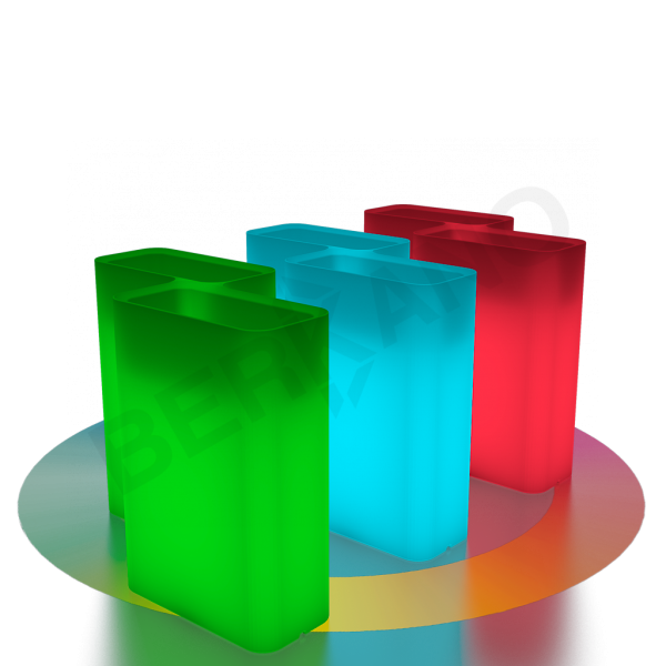 Кашпо Vittorio 80 D Snow White RGB ACC подсветка от батареек