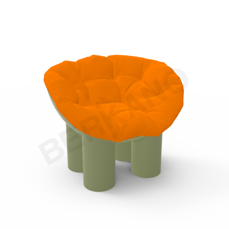 Кресло SLON Kids Olive green, Orange