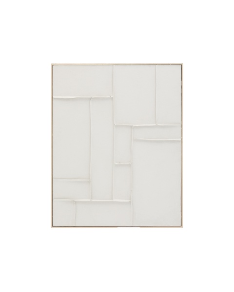 Klis Картина из белого льна с геометрическими фигурами, 80 х 100 от интернет-магазина IDODOM.RU