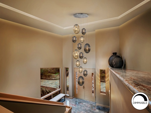 Ovila Люстра 13L дымчатый- коньячный H500 от интернет-магазина IDODOM.RU