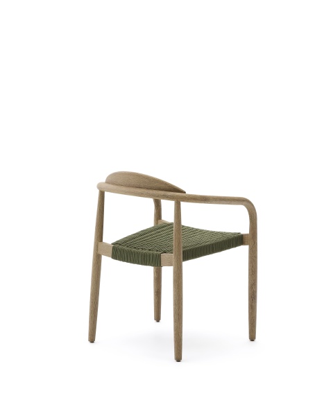 Уличный стул Nina из 100% массива акации и зеленой веревки от интернет-магазина IDODOM.RU