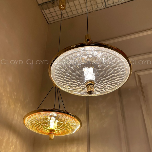 Подвесной светильник Cloyd FANTOM P1 / Ø32 см- прозрачн. - золото (арт.11250) от интернет-магазина IDODOM.RU