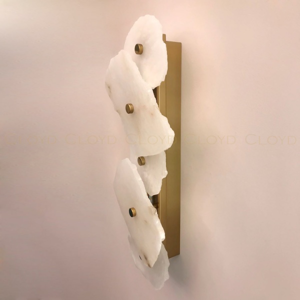 Бра Cloyd KNOSS-A W1 / выс. 51 см - алебастр - латунь (арт.20270) от интернет-магазина IDODOM.RU