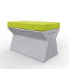 Скамейка X-seat Line Concrete Gray, Green